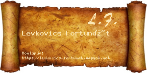 Levkovics Fortunát névjegykártya